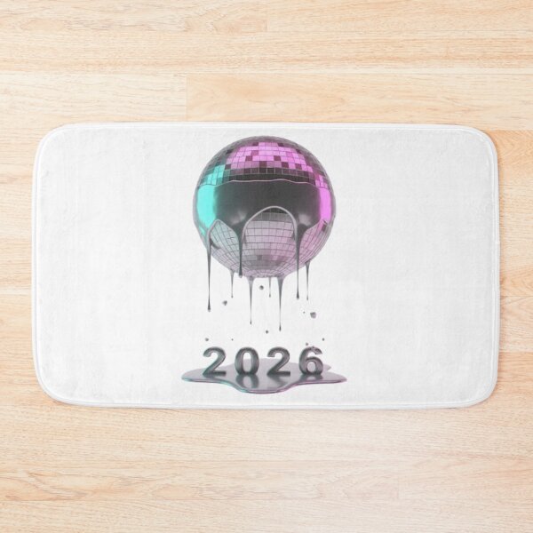Item preview, Melting Disco Ball 2026 | Retro Y2K New Year Party Art designed and sold by Rosuma Designs.