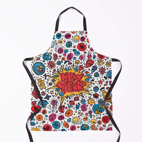 Item preview, New Year Pop Doodle designed and sold by LuxeFusionArt.