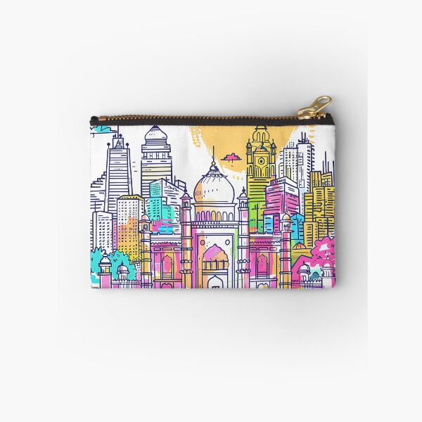 Item preview, Colorful Islamic Cityscape with Mosque and Modern Skyline designed and sold by DesignArtist.ia.