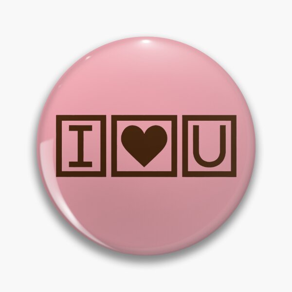 Item preview, I ♥ U Framed Symbol Design with Minimalist Pink Background designed and sold by SplashTastic.