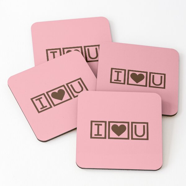 Item preview, I ♥ U Framed Symbol Design with Minimalist Pink Background designed and sold by SplashTastic.