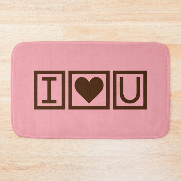 Item preview, I ♥ U Framed Symbol Design with Minimalist Pink Background designed and sold by SplashTastic.