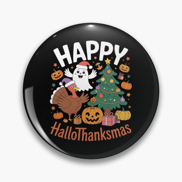 Item preview, Happy Hallothanksmas, Halloween Thanksgiving Christmas designed and sold by RsFilsingerArt.