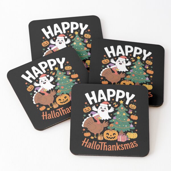 Item preview, Happy Hallothanksmas, Halloween Thanksgiving Christmas designed and sold by RsFilsingerArt.