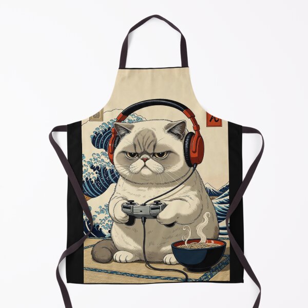 Item preview, Retro Japanese Gamer Cat – Cute Anime Gaming designed and sold by GrumpySableye.