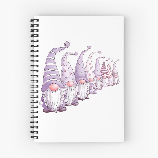 Item preview, Whimsical Lavender Christmas Gnomes Poster – Cute Pastel Nordic Gonks with Hearts and Stripes designed and sold by ZyxDes.
