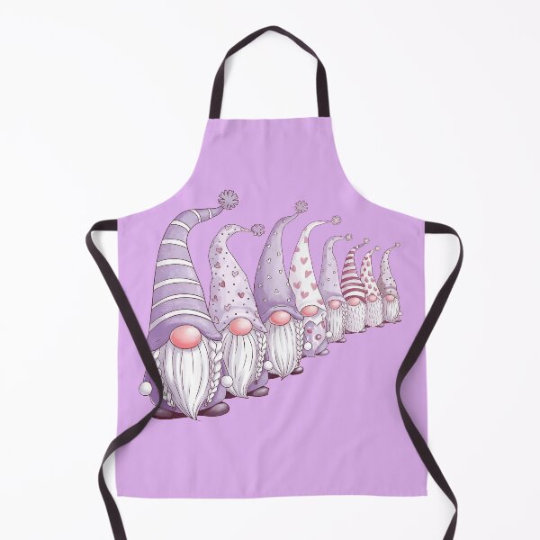 Item preview, Whimsical Lavender Christmas Gnomes Poster – Cute Pastel Nordic Gonks with Hearts and Stripes designed and sold by ZyxDes.