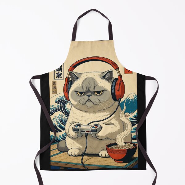 Item preview, Kawaii Gaming Cat – Cute Anime Cat With Controller designed and sold by GrumpySableye.