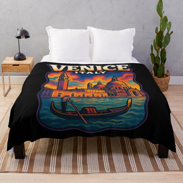 Item preview, Venice Italy Colorful Retro Travel designed and sold by TomFrontierArt.