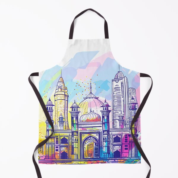 Item preview, Modern Islamic Cityscape with Colorful Mosque designed and sold by DesignArtist.ia.