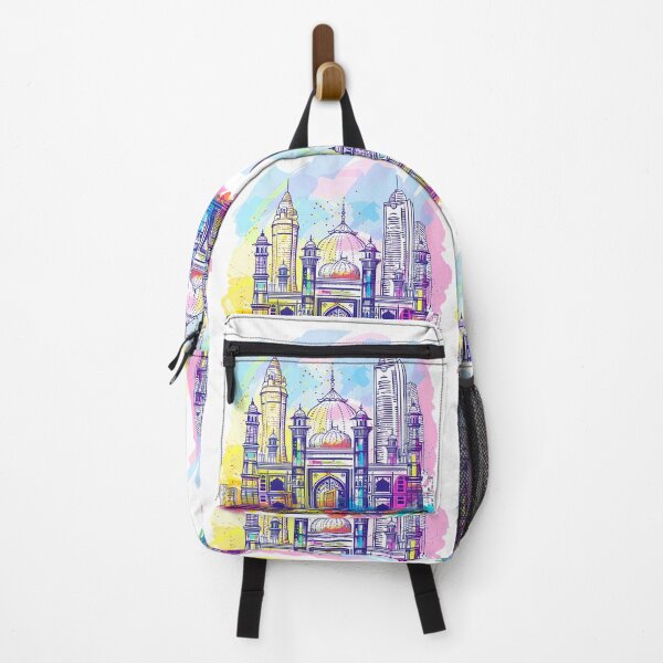 Item preview, Modern Islamic Cityscape with Colorful Mosque designed and sold by DesignArtist.ia.