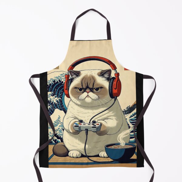 Item preview, Kawaii Gamer Cat Art – Anime Gaming Lover Design designed and sold by GrumpySableye.