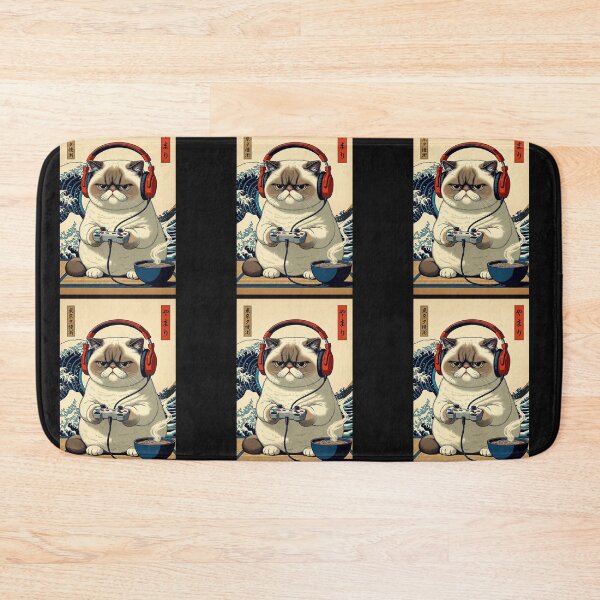 Item preview, Kawaii Gamer Cat Art – Anime Gaming Lover Design designed and sold by GrumpySableye.