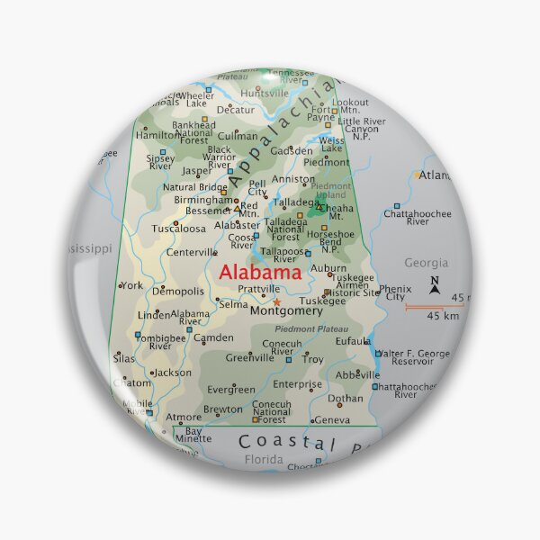 Item preview, Alabama Map – Rivers, Mountains & Cities designed and sold by WorldAtlas.com.
