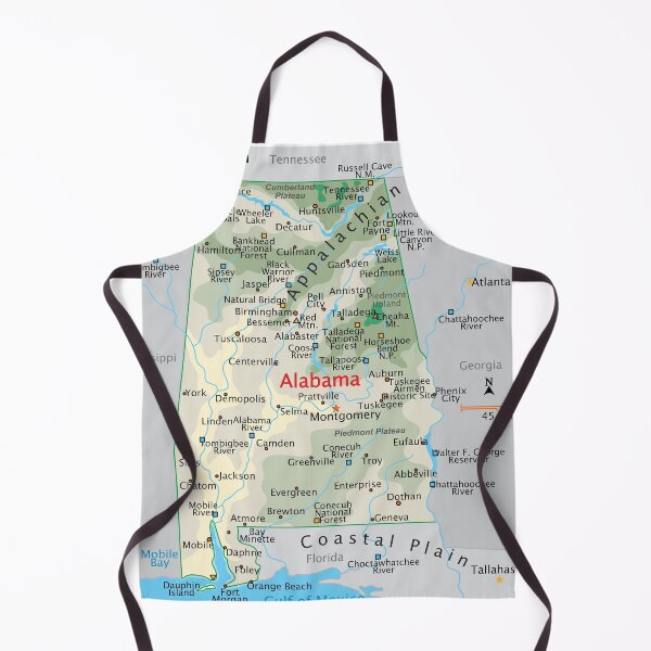 Item preview, Alabama Map – Rivers, Mountains & Cities designed and sold by WorldAtlas.com.