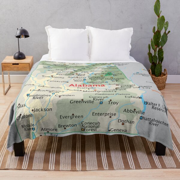 Item preview, Alabama Map – Rivers, Mountains & Cities designed and sold by WorldAtlas.com.