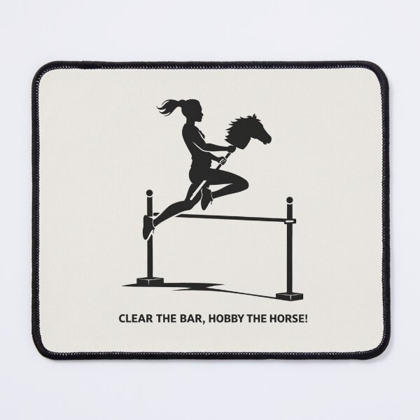 Item preview, Clear the Bar, Hobby the Horse – Funny Hobby Horsing Sports Silhouette designed and sold by RollFuzzy.