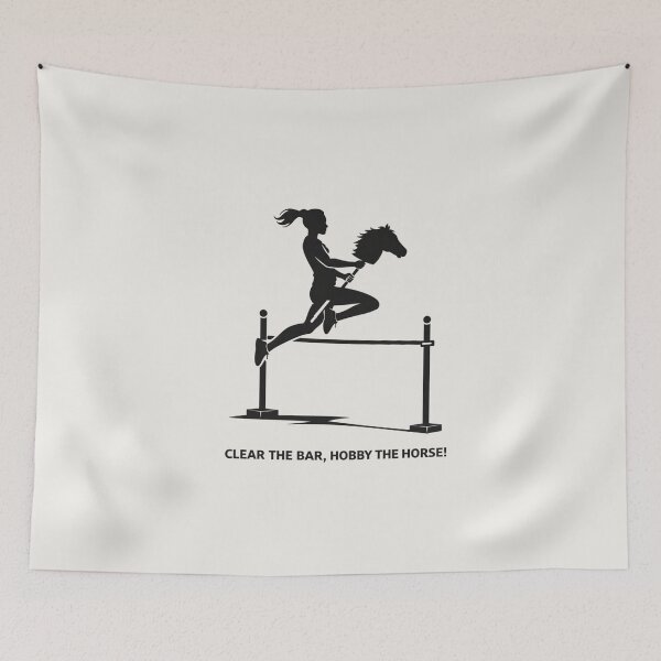 Item preview, Clear the Bar, Hobby the Horse – Funny Hobby Horsing Sports Silhouette designed and sold by RollFuzzy.