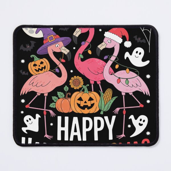 Item preview, Happy Hallothanksmas Xmas Halloween Thanksgiving Flamingo designed and sold by NailMolisa.
