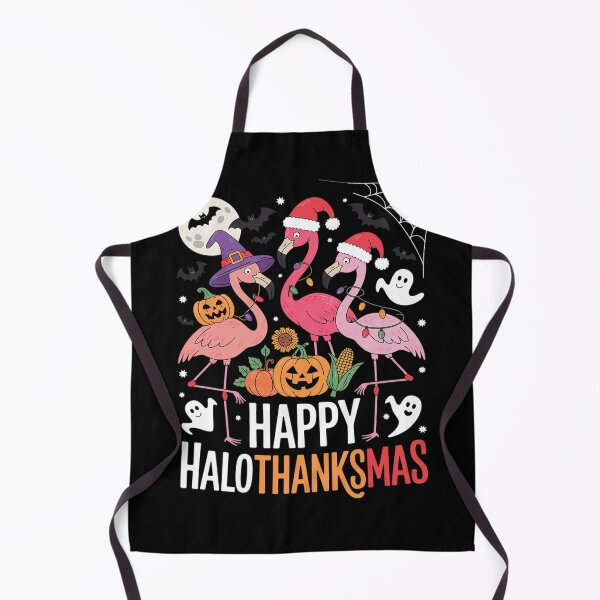 Item preview, Happy Hallothanksmas Xmas Halloween Thanksgiving Flamingo designed and sold by NailMolisa.