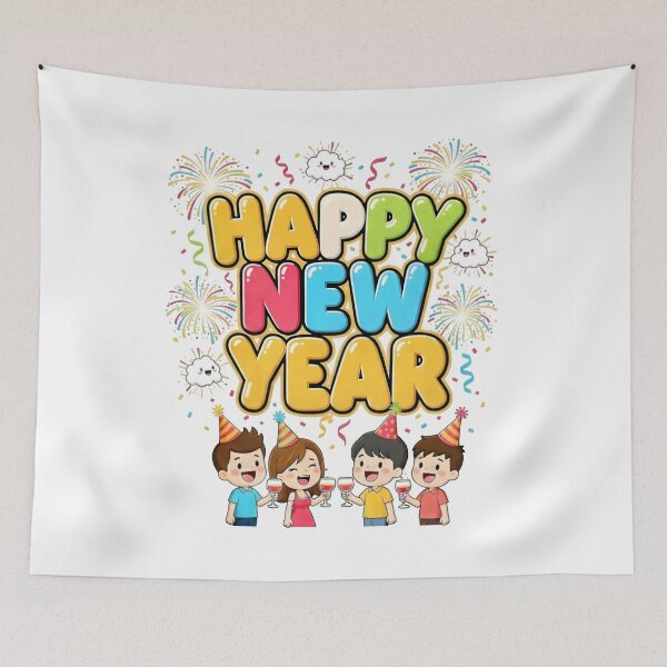 Item preview, Happy New Year Cute Celebration Design designed and sold by Bright Vibe Designs.