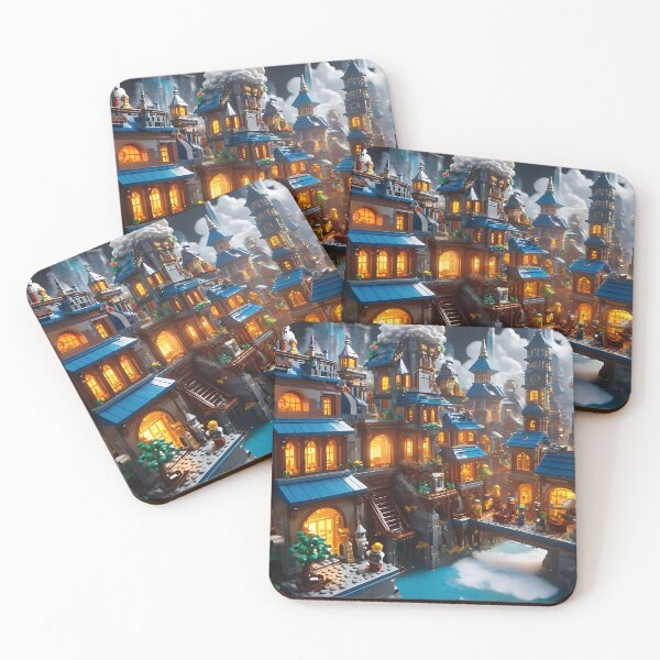 Item preview, Dreamy Toy Village - Water & Clouds designed and sold by DigitalVibes Art, CreatorSpace, PixelMood. By AngryFish.Art..