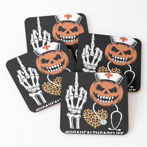 Item preview, HCA Healthcare Peace Love Pumpkin Funny Halloween Leopard  designed and sold by NailMolisa.