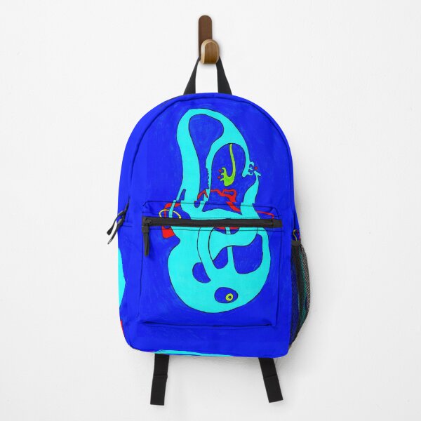 Item preview, Abstract shapes on blue background designed and sold by Melvyn Kahan.