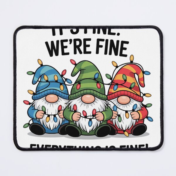 Item preview, It's Fine We're Fine Everything Is Fine Gnome Teacher Xmas designed and sold by NailMolisa.