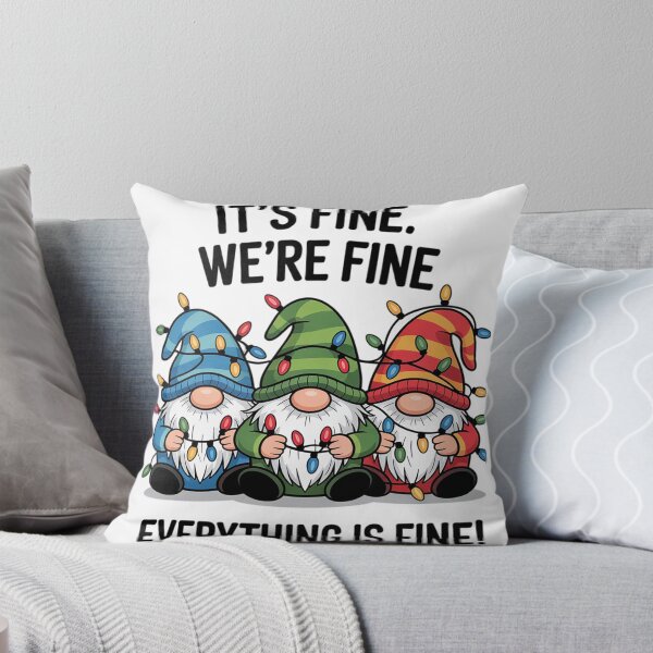 Item preview, It's Fine We're Fine Everything Is Fine Gnome Teacher Xmas  designed and sold by NailMolisa.