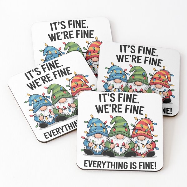 Item preview, It's Fine We're Fine Everything Is Fine Gnome Teacher Xmas  designed and sold by NailMolisa.