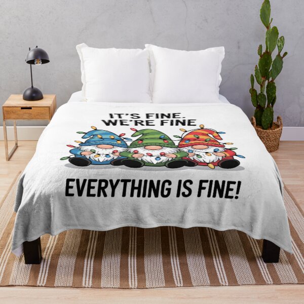 Item preview, It's Fine We're Fine Everything Is Fine Gnome Teacher Xmas designed and sold by NailMolisa.