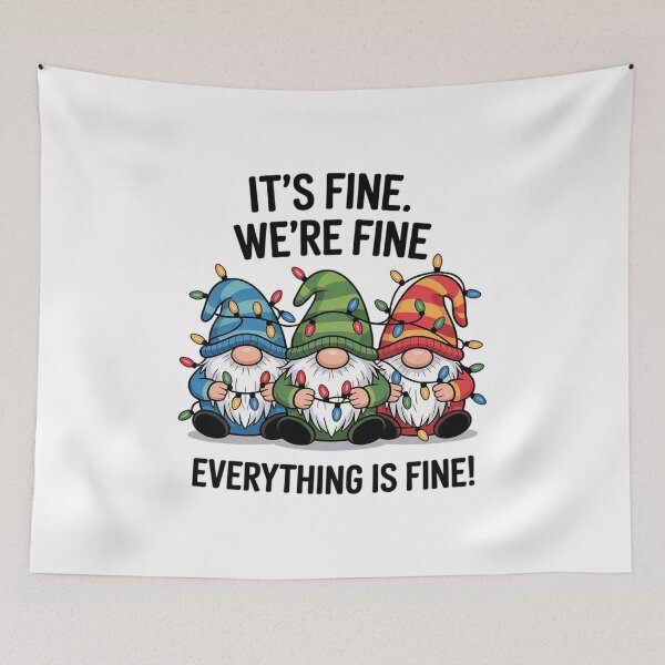 Item preview, It's Fine We're Fine Everything Is Fine Gnome Teacher Xmas  designed and sold by NailMolisa.