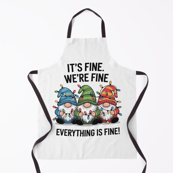 Item preview, It's Fine We're Fine Everything Is Fine Gnome Teacher Xmas  designed and sold by NailMolisa.
