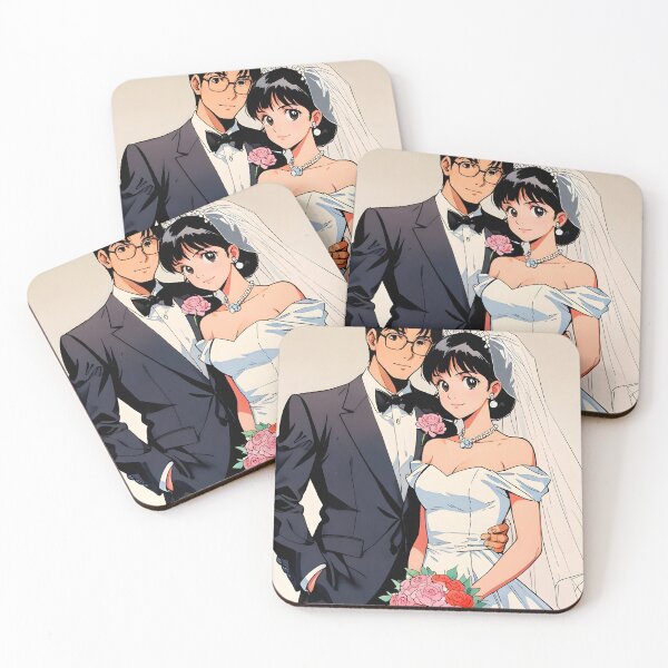 Item preview, Retro Anime Wedding Couple Romantic Vintage Love Art designed and sold by RadiantGraphics.