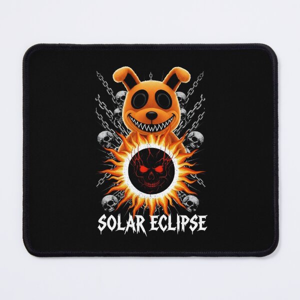 Item preview, Solar Eclipse Orange Dog Monster - Retro Grunge Horror Shirt designed and sold by Harbor-Pixel.