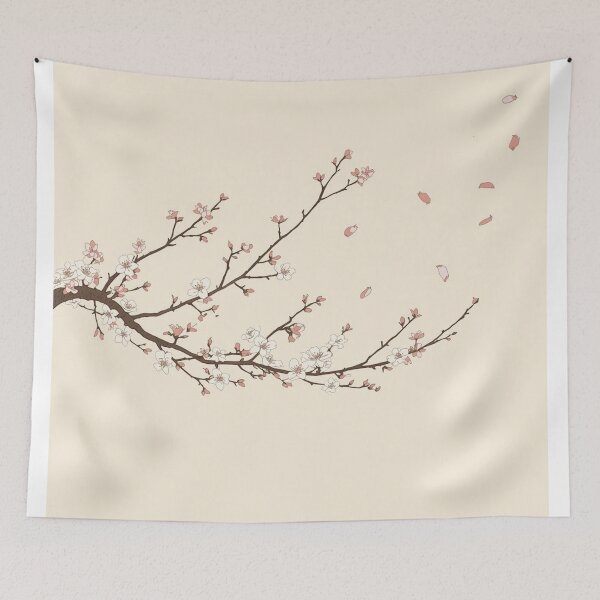 Item preview, Minimalist Ukiyo-e Cherry Blossom Japanese Sakura Art designed and sold by Vandy Fullam.