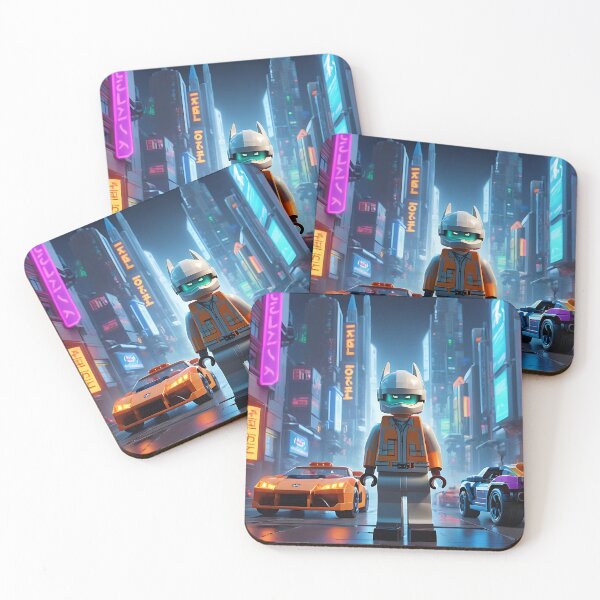 Item preview, Cyberpunk Brick City - Neon Night Racing designed and sold by DigitalVibes Art, CreatorSpace, PixelMood. By AngryFish.Art..