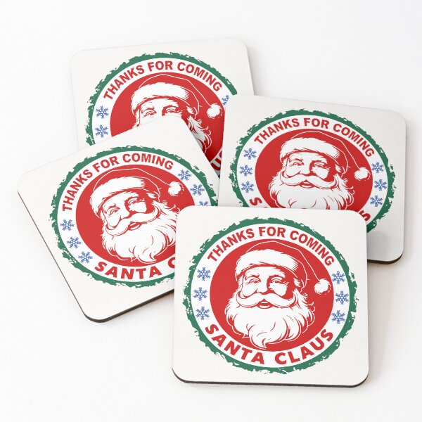 Item preview, Thanks For Coming; Santa Claus; Christmas; designed and sold by StickerApe.