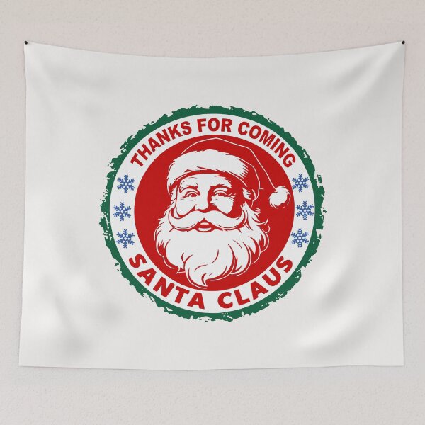 Item preview, Thanks For Coming; Santa Claus; Christmas; designed and sold by StickerApe.