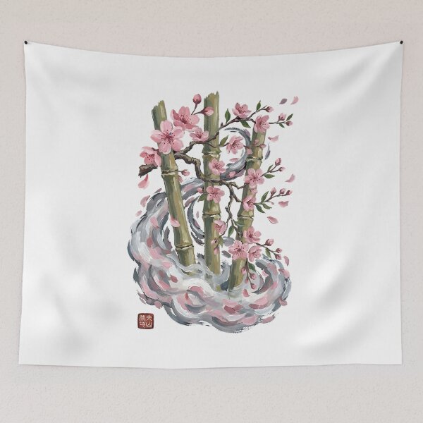 Item preview, Bamboo & Sakura Grove — Strength & Beauty designed and sold by Mora Atelier Designs.