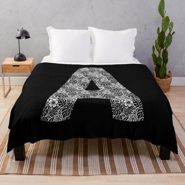 Item preview, Letter A with Black and White Floral Ethnic Ornament on Transparent Background designed and sold by InFrameVision.