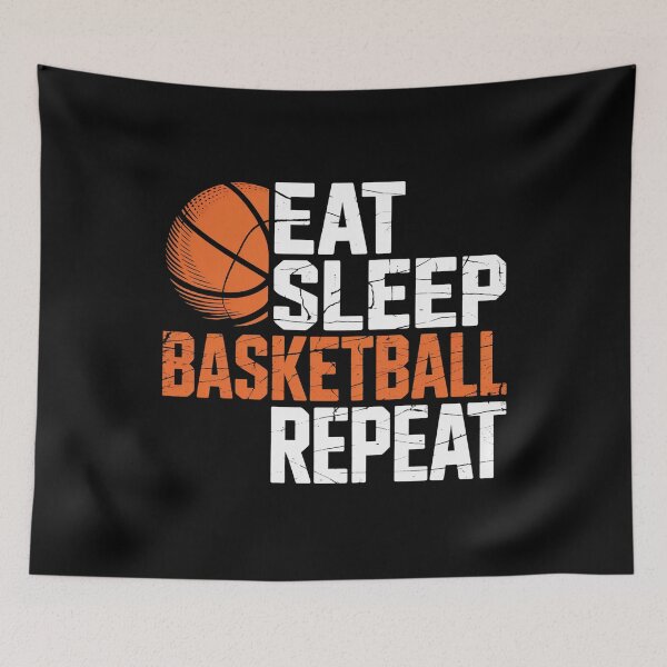 Item preview, Eat Sleep Basketball Repeat Quote Art designed and sold by flagylART.