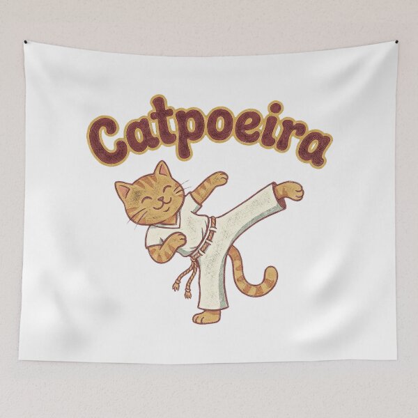 Item preview, Catpoeira - Funny Brazilian Martial Arts Cat Pun designed and sold by Hen-C-Art.