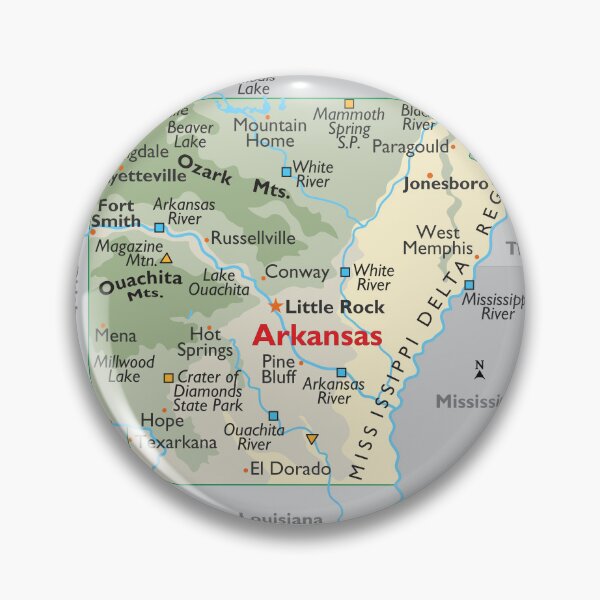 Item preview, Arkansas Map – Mountains, Rivers & Cities designed and sold by WorldAtlas.com.
