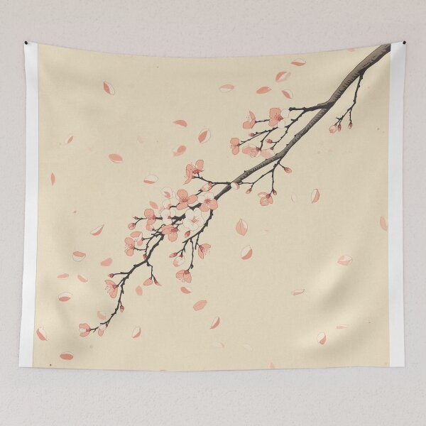 Item preview, Modern Asian Cherry Blossom Contemporary Japanese Wall Art designed and sold by Vandy Fullam.