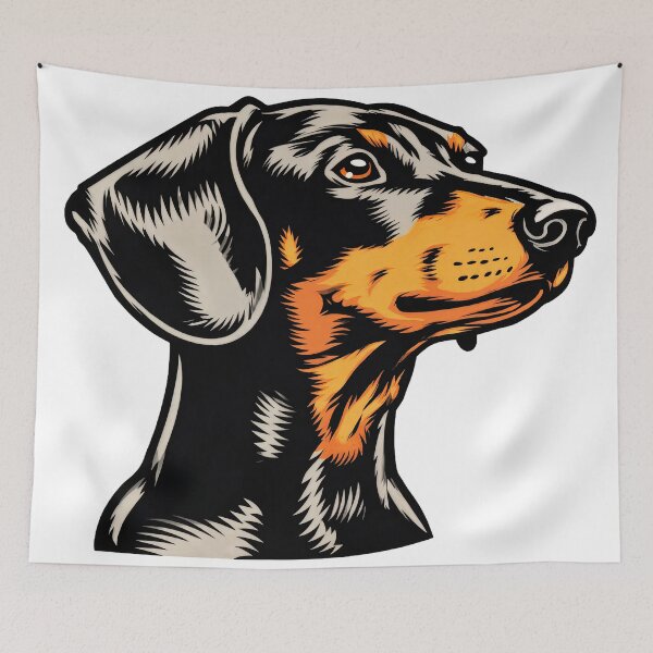 Item preview, Dachshund Precision: Bold Profile in Graphic Form designed and sold by ForeverPrintsOK.