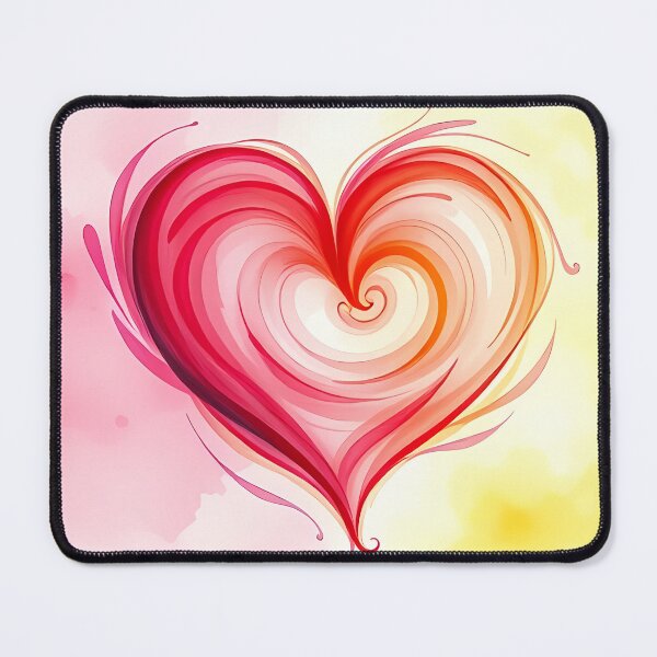 Item preview, Red Spiral Heart in Watercolour designed and sold by CalmnessbyChoice.