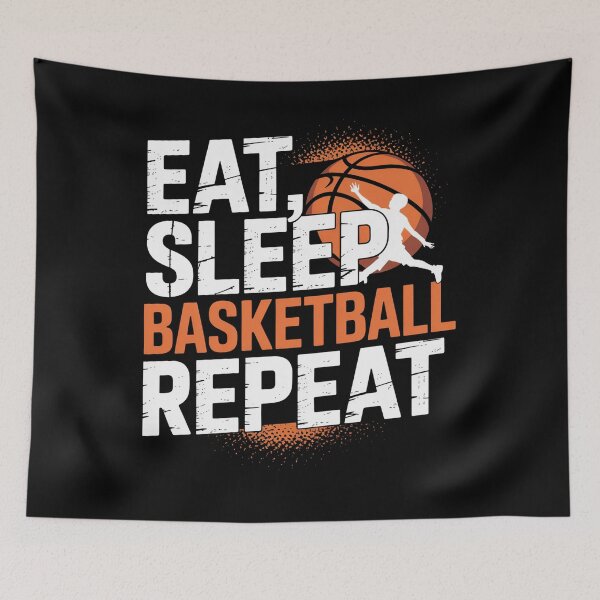 Item preview, Eat Sleep Basketball Repeat Quote Art designed and sold by flagylART.