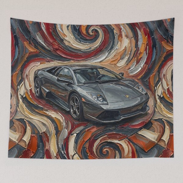 Item preview, Fast italian car Murciego - amazing abstract art designed and sold by Artistic canvas store.